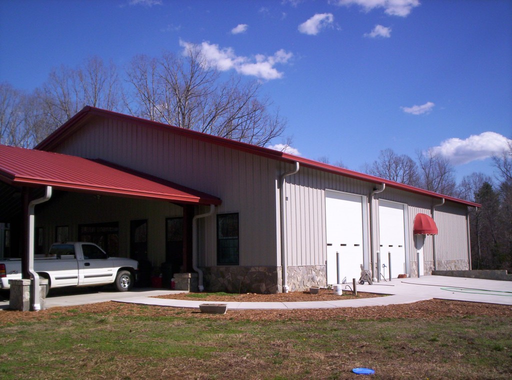 Red Roof Steel Building